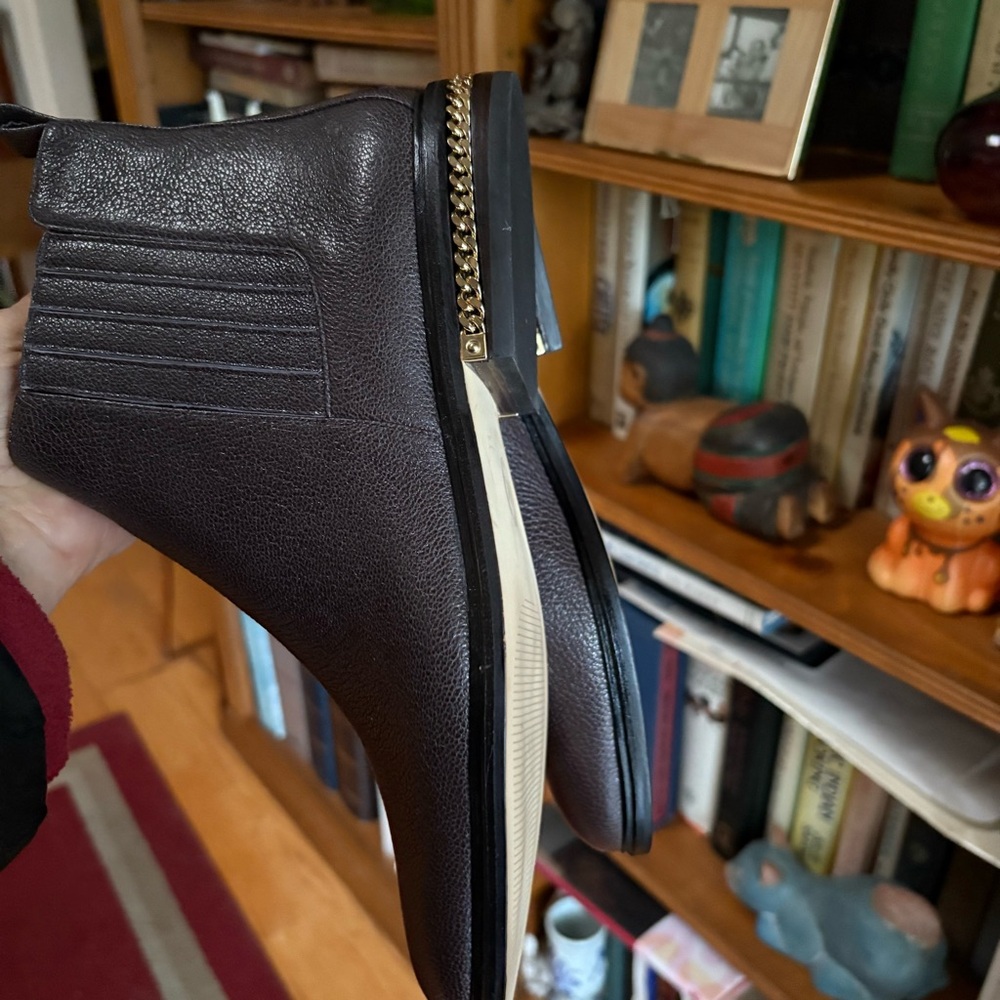 Michael Kors Leather Brown Sabrina Ankle Boots - Picture 4 of 13